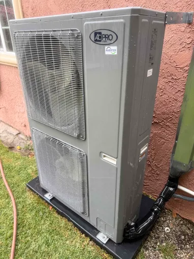 Air conditioning condenser installed by Comfort Time